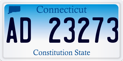 CT license plate AD23273