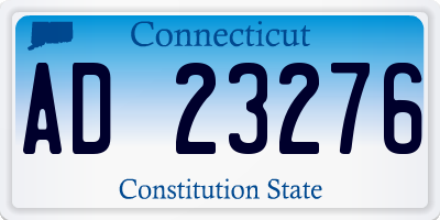 CT license plate AD23276