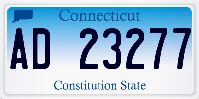 CT license plate AD23277