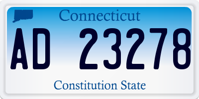 CT license plate AD23278