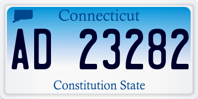 CT license plate AD23282