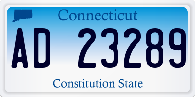 CT license plate AD23289