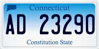 CT license plate AD23290