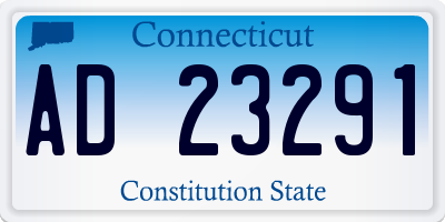 CT license plate AD23291