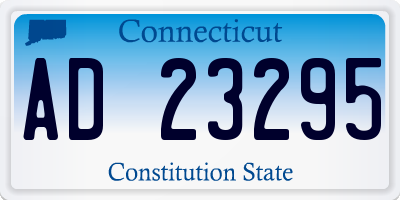 CT license plate AD23295