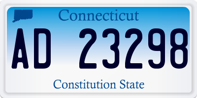 CT license plate AD23298