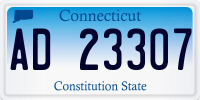 CT license plate AD23307