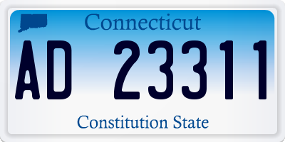 CT license plate AD23311