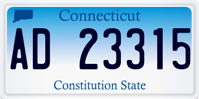 CT license plate AD23315