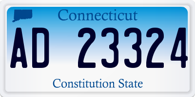 CT license plate AD23324