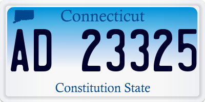 CT license plate AD23325