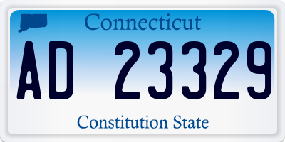 CT license plate AD23329