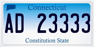CT license plate AD23333