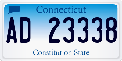 CT license plate AD23338