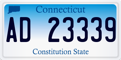 CT license plate AD23339