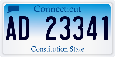 CT license plate AD23341