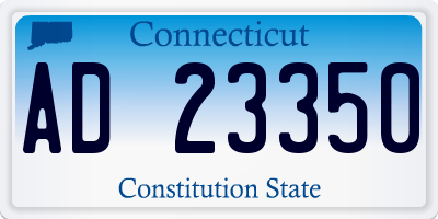 CT license plate AD23350
