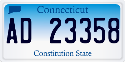 CT license plate AD23358