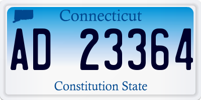 CT license plate AD23364