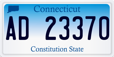 CT license plate AD23370