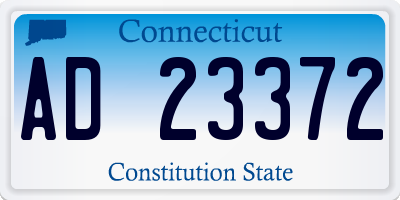 CT license plate AD23372