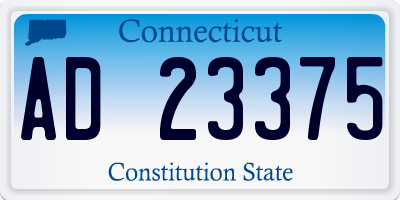 CT license plate AD23375
