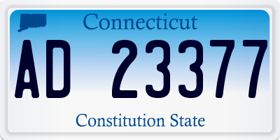 CT license plate AD23377