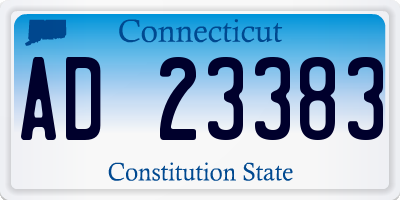 CT license plate AD23383