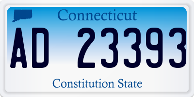 CT license plate AD23393