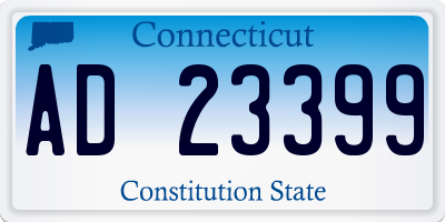 CT license plate AD23399