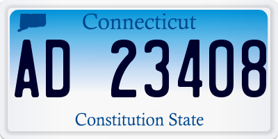 CT license plate AD23408