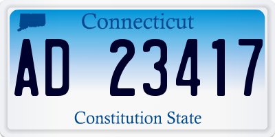CT license plate AD23417
