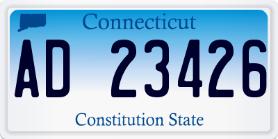 CT license plate AD23426
