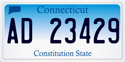 CT license plate AD23429