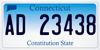 CT license plate AD23438