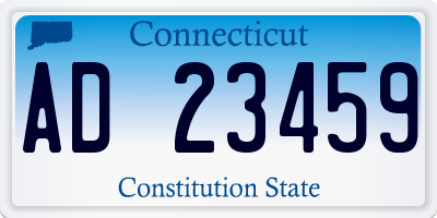 CT license plate AD23459