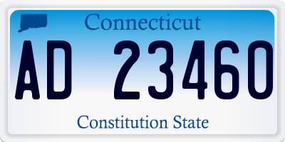 CT license plate AD23460