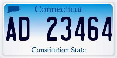 CT license plate AD23464