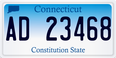 CT license plate AD23468