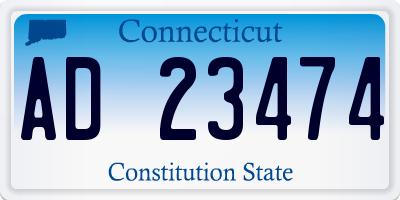CT license plate AD23474