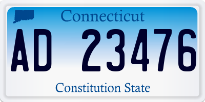 CT license plate AD23476