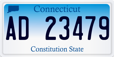 CT license plate AD23479