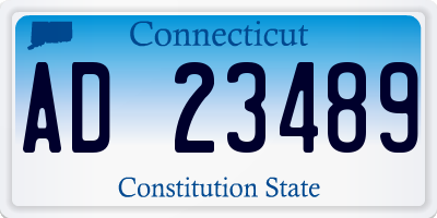 CT license plate AD23489