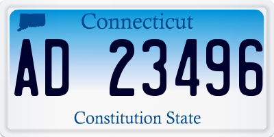 CT license plate AD23496