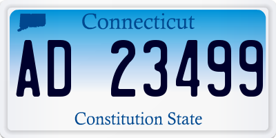 CT license plate AD23499