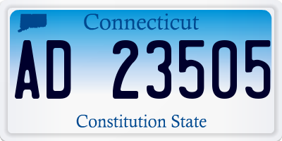 CT license plate AD23505