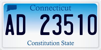 CT license plate AD23510
