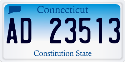 CT license plate AD23513