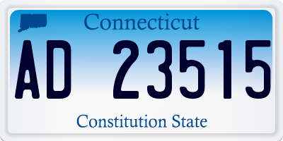 CT license plate AD23515