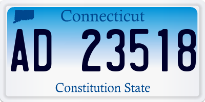 CT license plate AD23518
